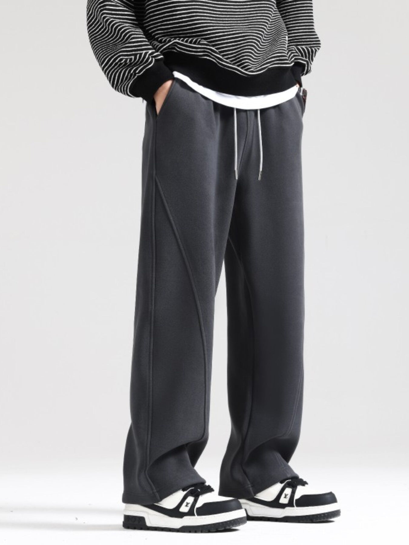 Men's Plus Size Wide Leg Casual Pants