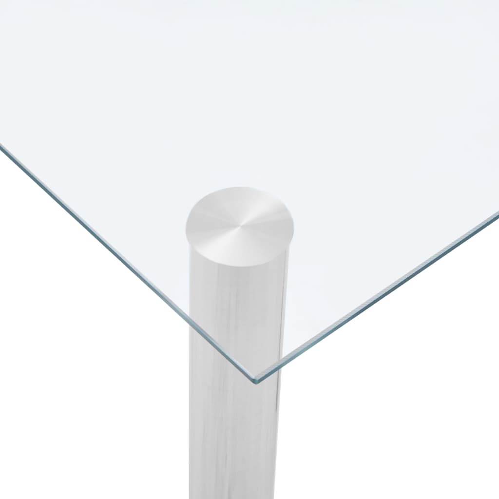 Dining Table Transparent 120 x 60 x 75 cm Tempered Glass