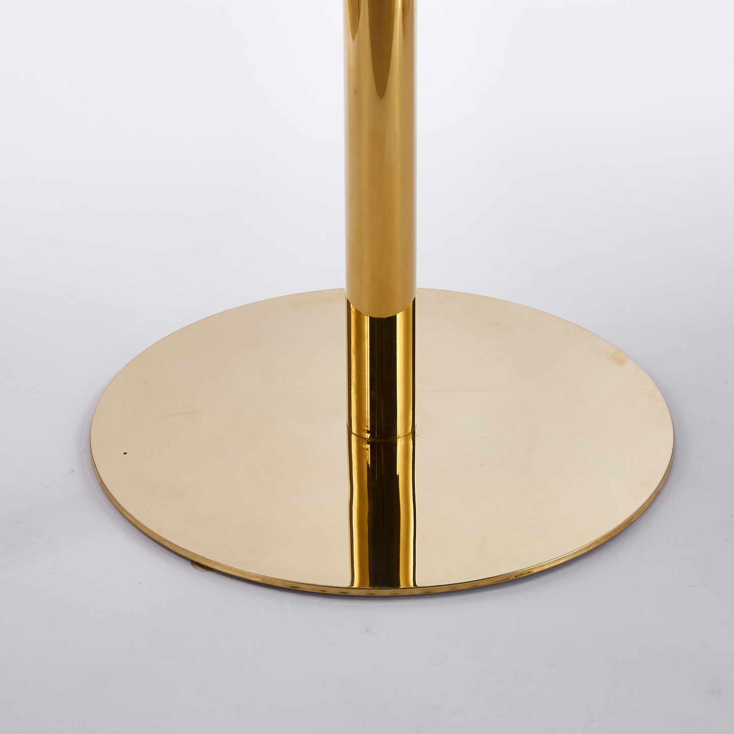 31.5 Folding GOLDEN AND WHITE Tulip BAR Table Mid-century BAR Table For 2-4 People With Round Mdf Table Top, Pedestal BAR Table, MDF Top