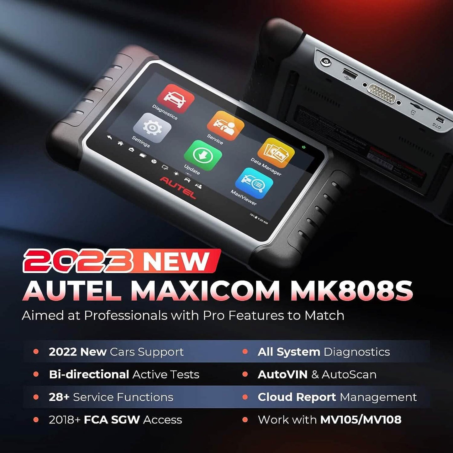 Autel MaxiCOM MK808S Bidirectional Scan Tool (Refurbished)