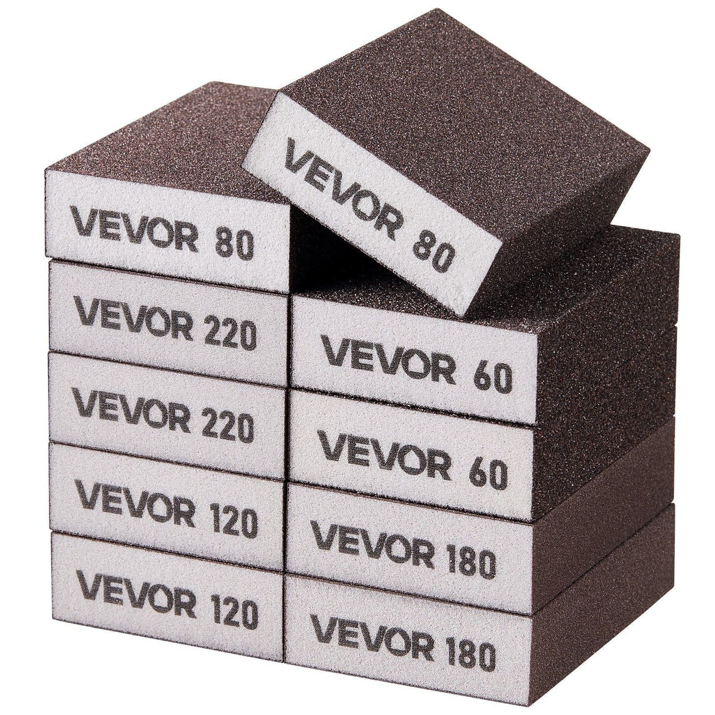 Sanding Sponge 10Pcs 60/80/120/180/220 Washable & Reusable Sanding Blocks