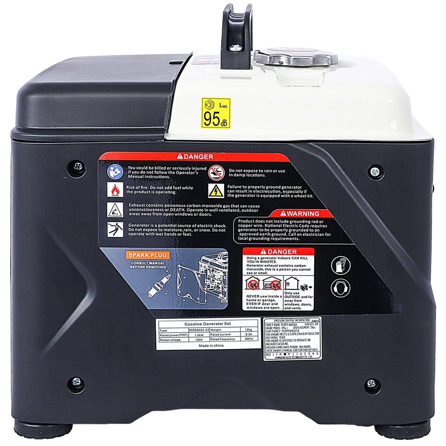 Portable Inverter Generator,1200W ultra-quiet gas engine, EPA Compliant, Eco-Mode Feature, Ultra Lightweight for Backup Home Use & Camping