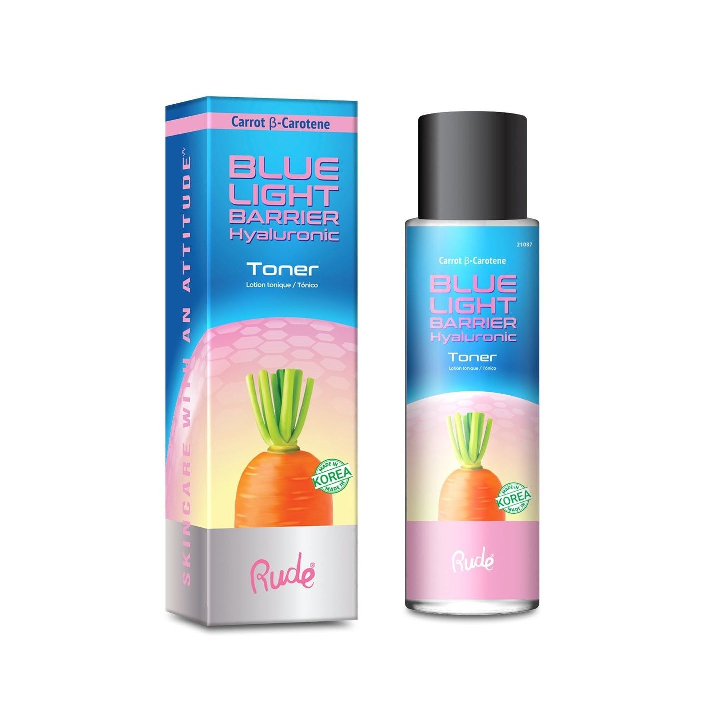 RUDE Hydrating Blue Light Defense Hyaluronic Toner for Glowing Skin