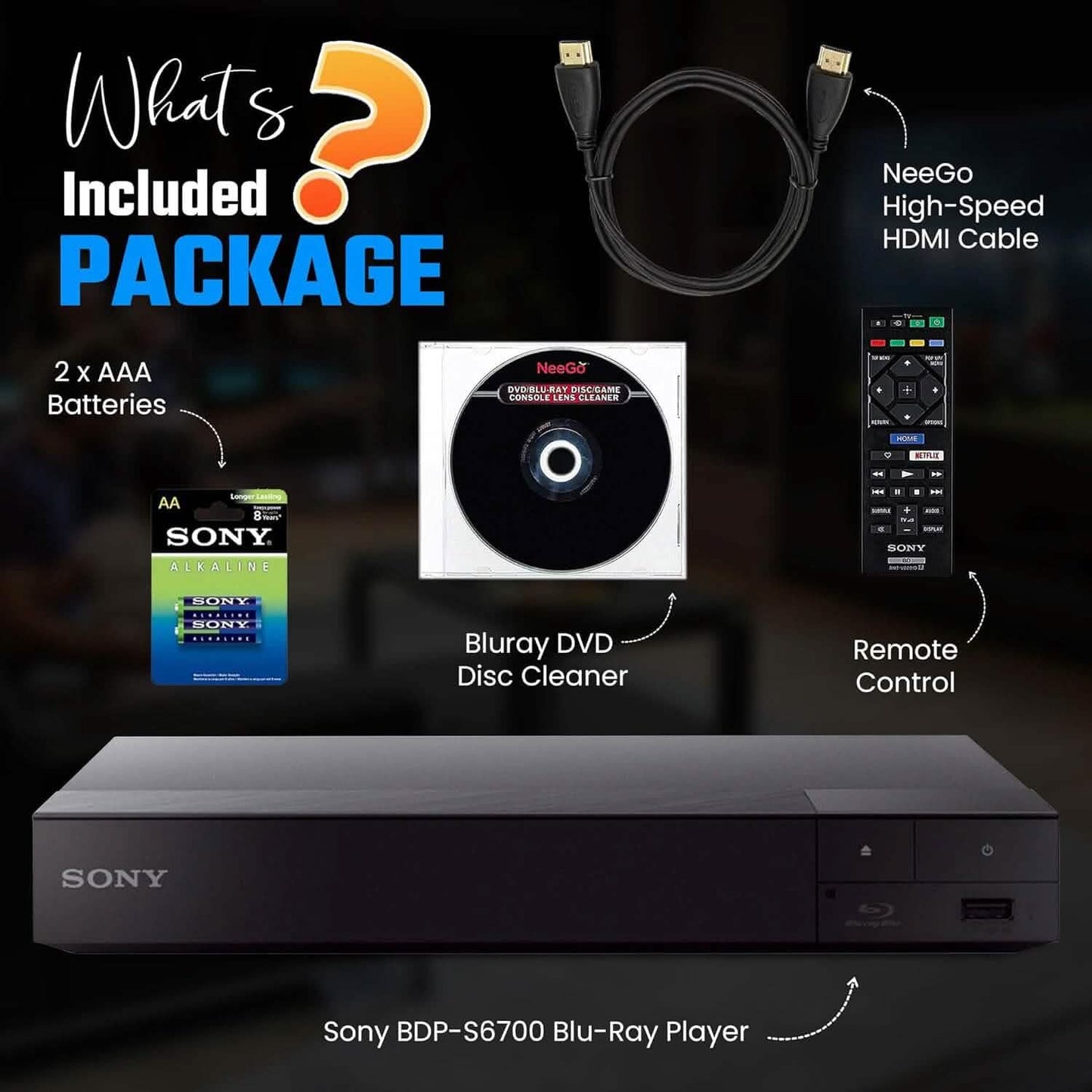 Sony 4k Blu Ray DVD Player for TV (Refurbished)