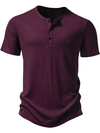 Men's Button Detail Short Sleeve T-Shirt