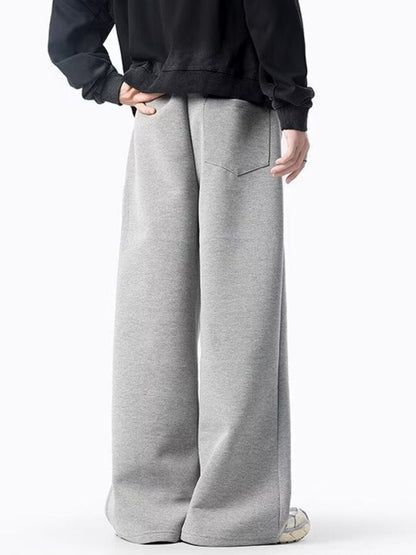 Men's Plus Size Loose Fit Drawstring Wide Leg Pants