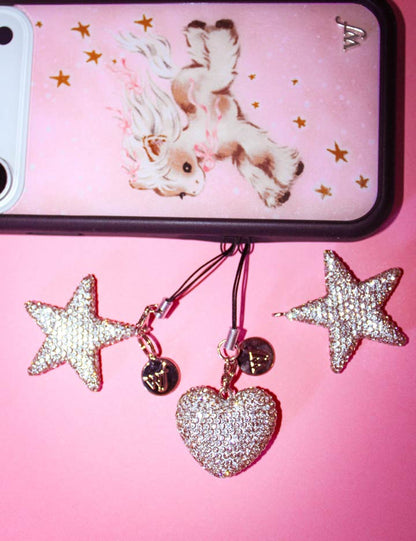 Rhinestone Star Charm | White