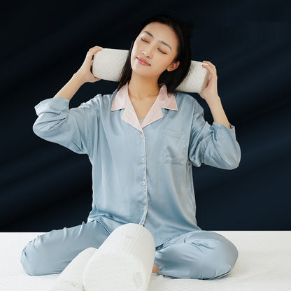 Round Cervical Support Memory Foam Cylindrical Pillow