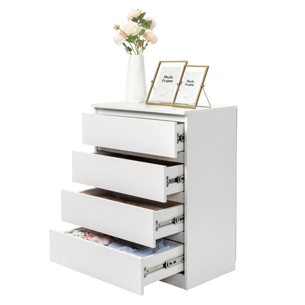 4-drawer Cabinet Without Handles, White
