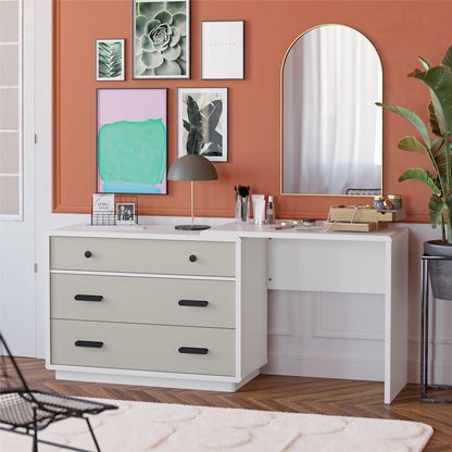 Valencia 3 Drawer Dresser And Desk