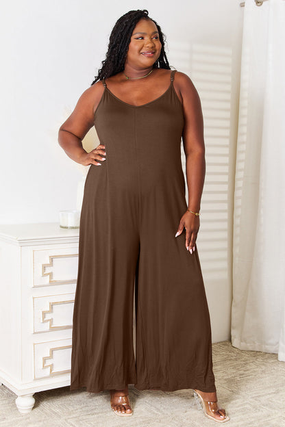 Soft Rayon Wide Leg Jumpsuit
