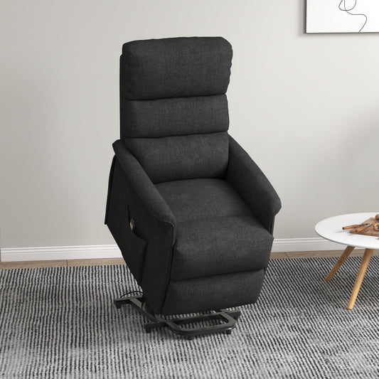Power Lift Chair for Seniors, Electric Lift Recliner Chair with Remote Control, Side Pockets for Living Room, Black