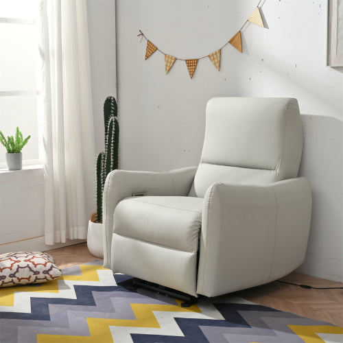 Electric Recliner, PU Leather Recliner With USB Port