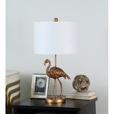 26 Matte Gold Flamingo Resin Table Lamp