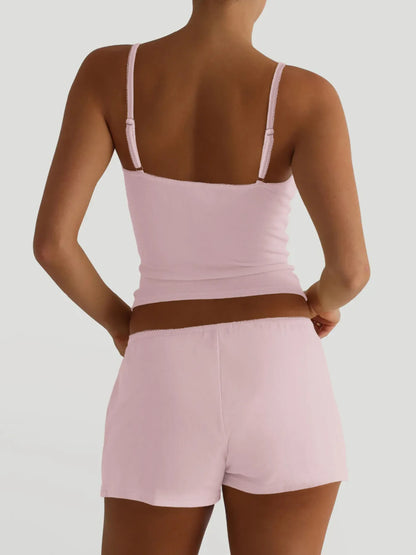 V-Neck Cami and Shorts Set