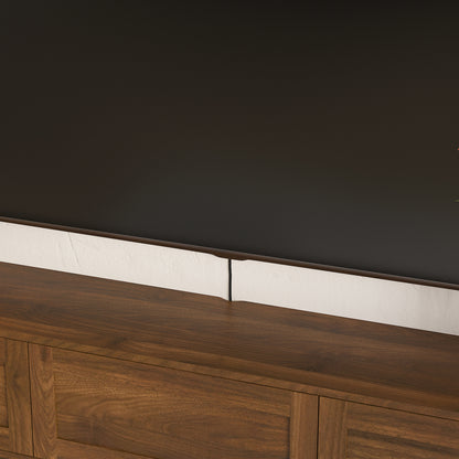 Floating TV Stand, Wall Mounted TV Shelf With Led Lights & Power Outlet,High Gloss TV Cabinet For Wood Tv Stands For Living Room