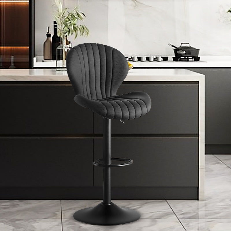 Bar Stools Set Of 2 Modern Swivel Bar Chairs, Barstools Counter Height With High Backrest, Easy 3-5 Minute Assembly