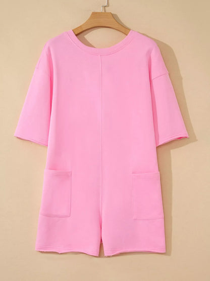 Casual Loose Half Sleeve Romper