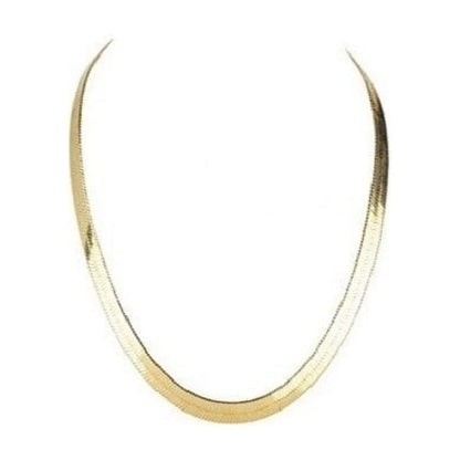 RMZ Gold NYC 14K Flat Snake Choker Necklace 16"
