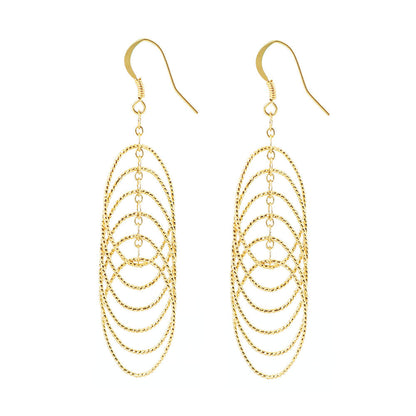RMZ GOLD NYC 14K Gold Chandelier Hanging Earrings