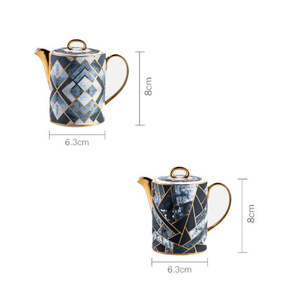 Marble Texture Ceramic Oil Dispenser Bottle Nordic Decorative Porcelain Soy