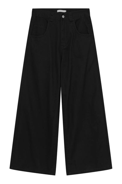 Wide Leg Jeans with Pockets