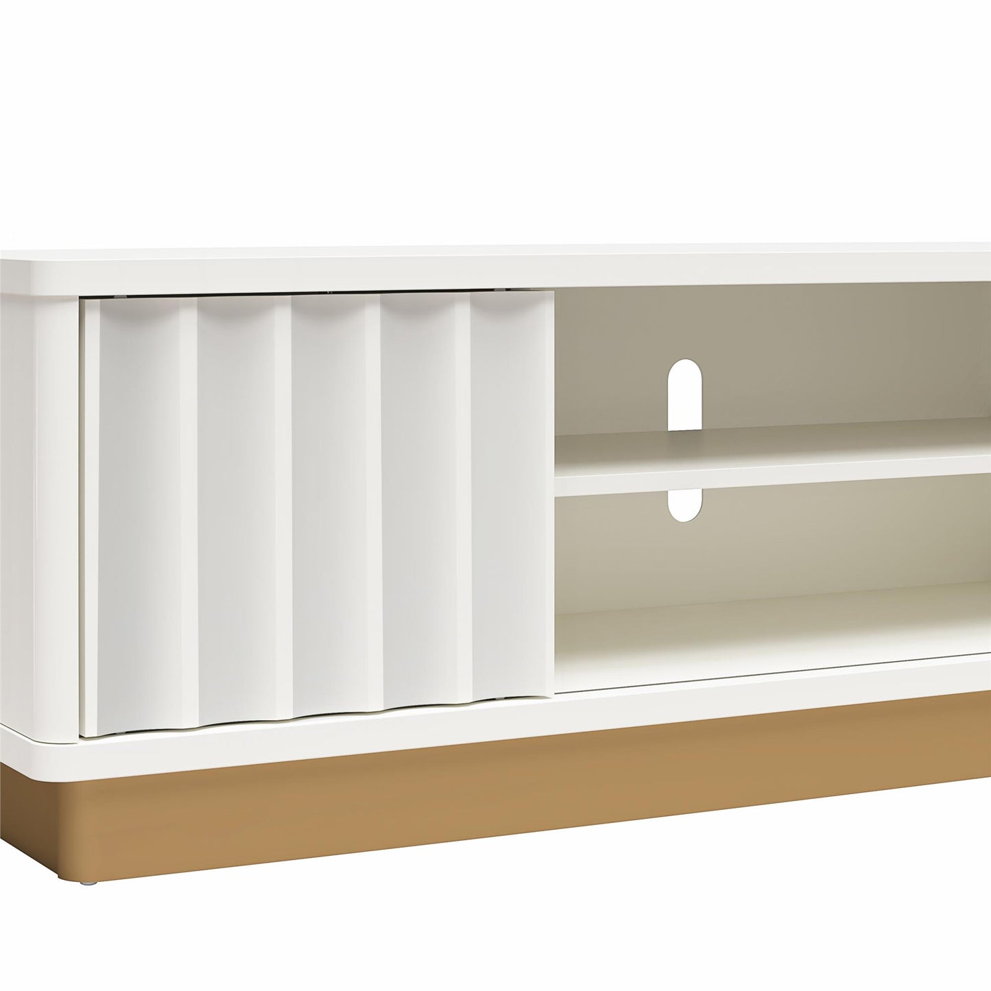 Rene Modern Scalloped TV Stand For TVs Up To 65inch