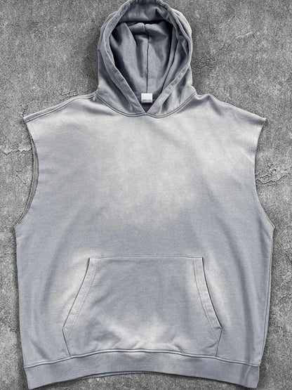 Men's Casual Kangaroo Pocket Hooded Tank