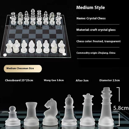 Frosted Glass Chess Puzzle Game