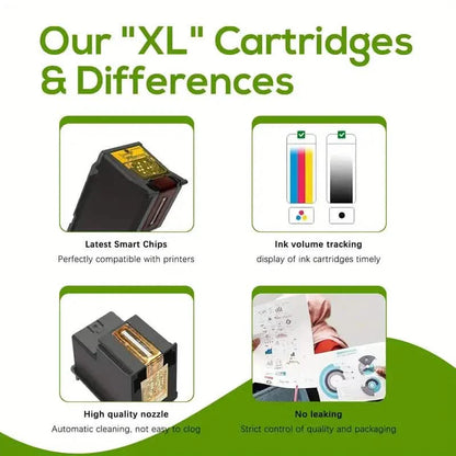 2-Pack: 63XL Ink Cartridges Black & Tri-Color for HP 63 Ink