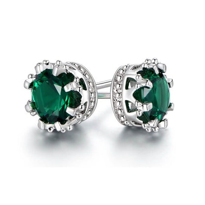 2.00 CTW Crown Stud Earrings