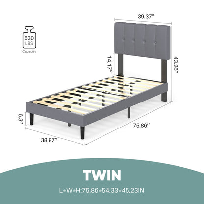 The Headboard Is Made Of Grey Sponge Soft Packaging, The Bed Board Is Wooden And The Bed Frame Is Iron