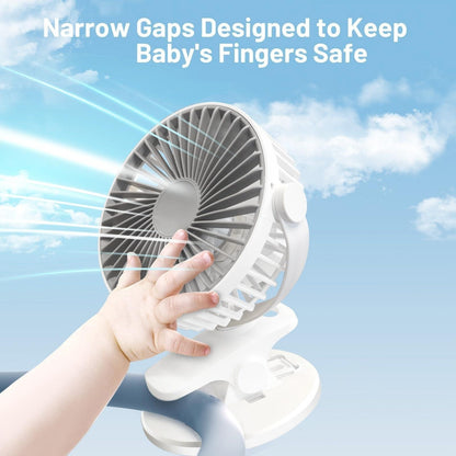 Ultra Quiet Clip On Fan With 360 Degree Rotation, USB Rechargeable Portable Personal Fan For Desk, Bed, Dorm, Treadmill And Indoor Outdoor Use