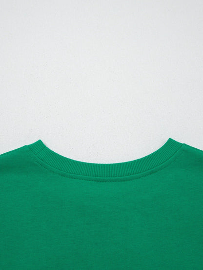 Stripe Mixed Print Crew Neck Cap Sleeve T Shirt