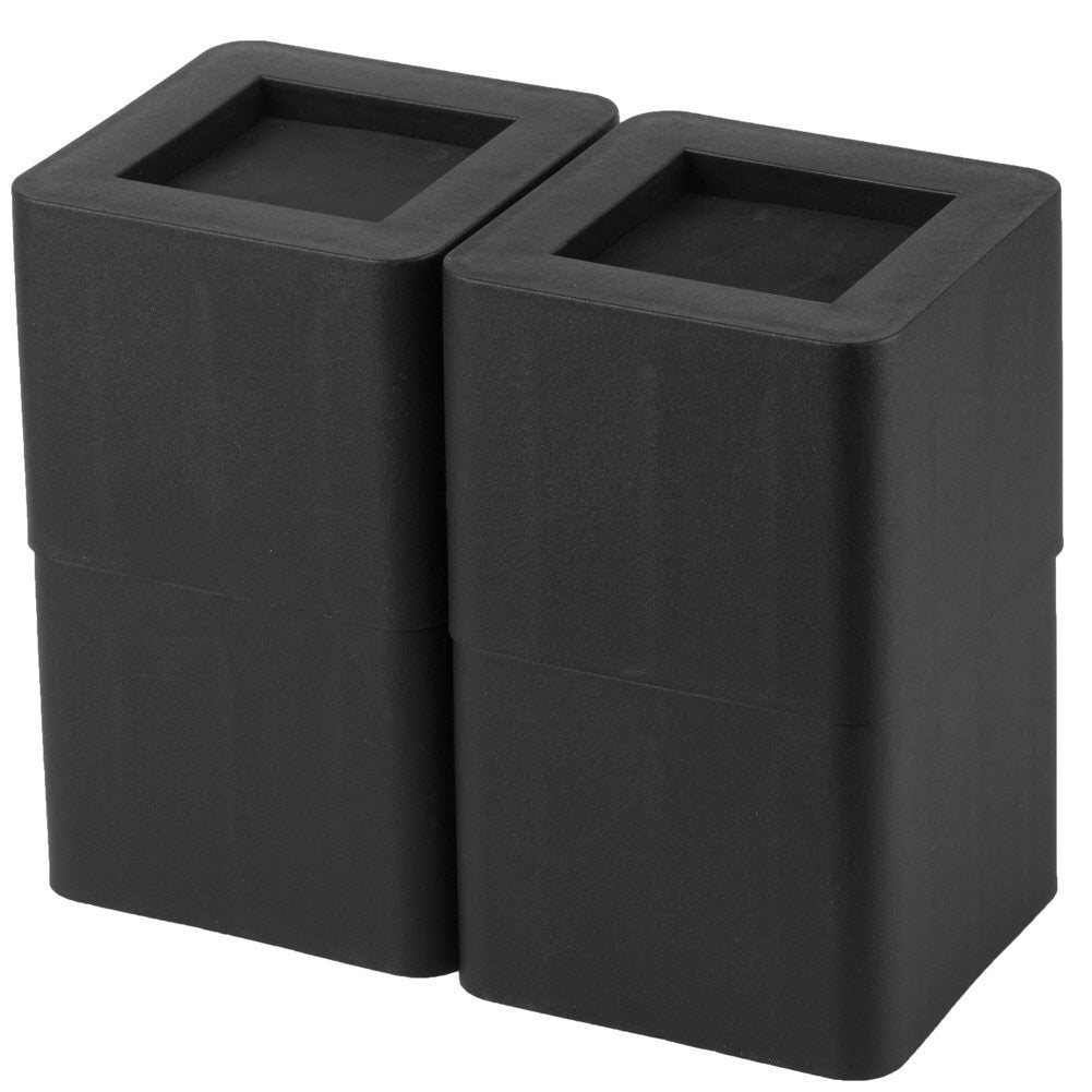 Black square bed foot mat