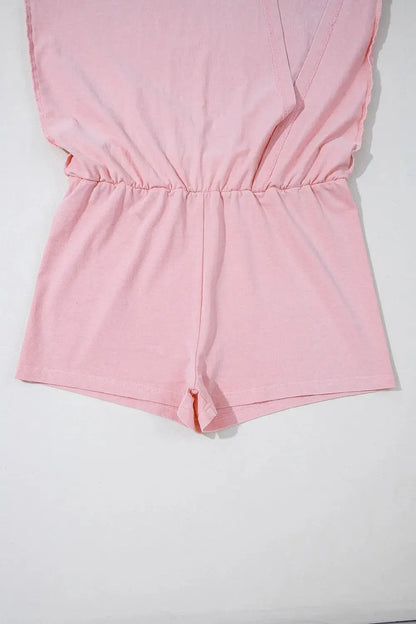 Mineral Wash Cotton Tank Top and Slit Skort Set