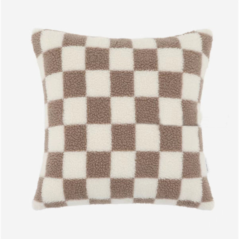 Bedroom Sofa Living Room Double-sided Checkerboard Pillowcase