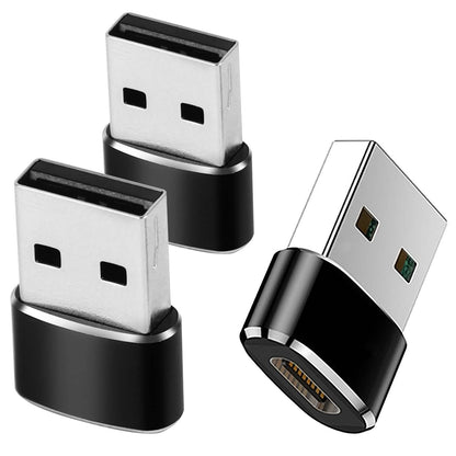 3-Pack: USB C Type-C Female to USB Type A Male Port Converter