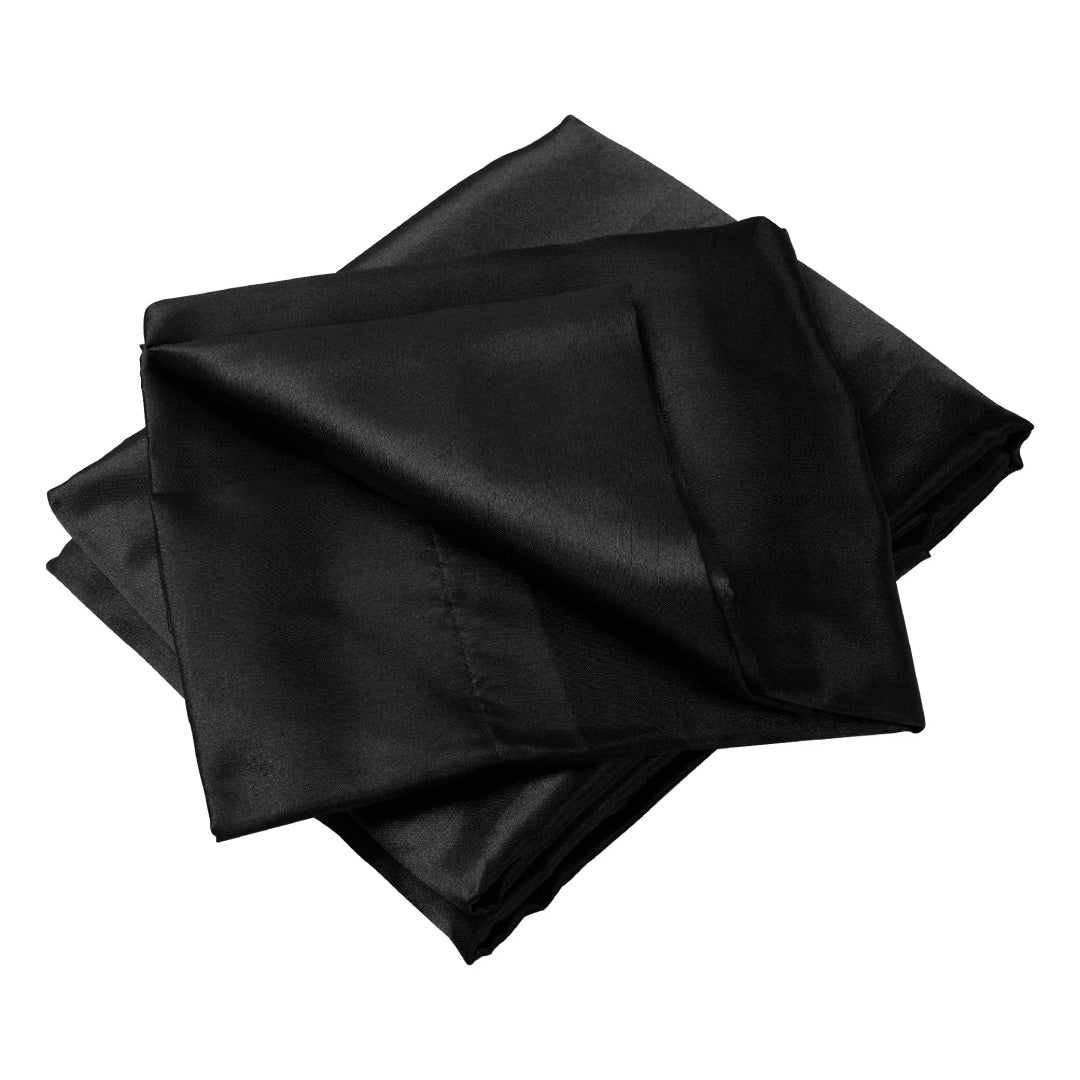 Satin Bed Sheets, Queen Size Sheets Set, 4 Pcs Silky Bedding Set With 15 Inches Deep Pocket For Mattress Queen, Black