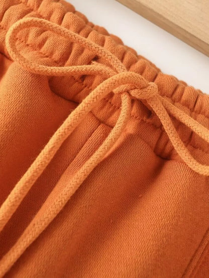 Zip Up Top and Drawstring Pants Two-Piece Set