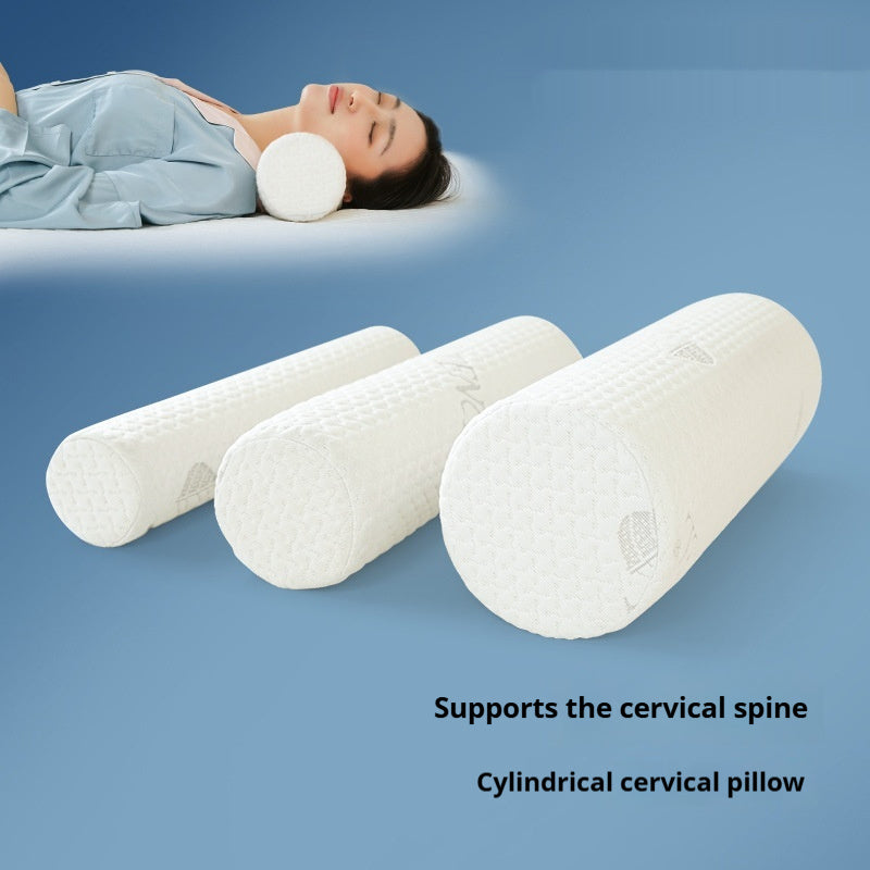 Round Cervical Support Memory Foam Cylindrical Pillow