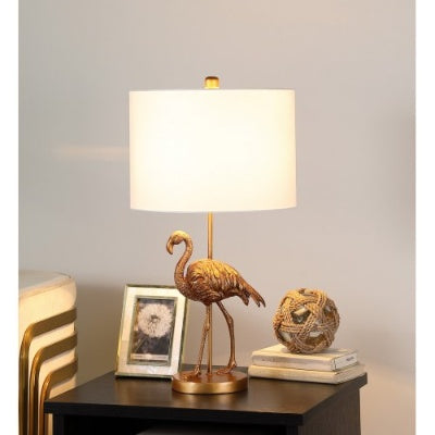 26 Matte Gold Flamingo Resin Table Lamp
