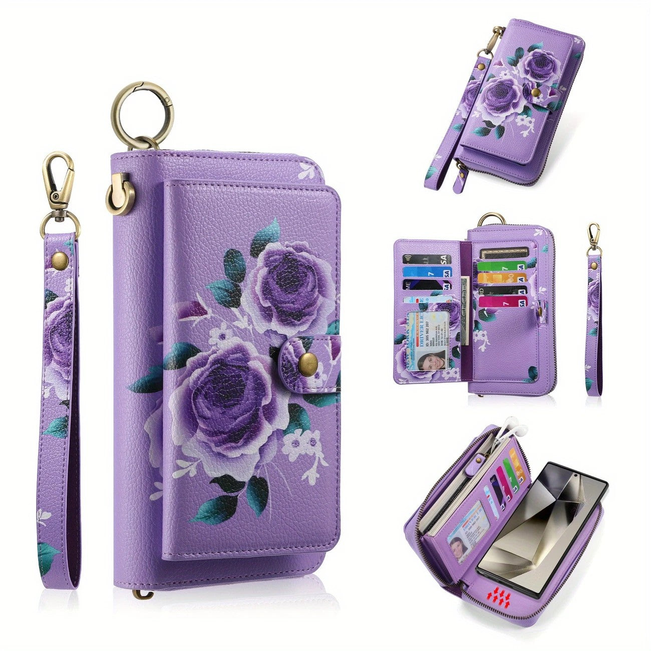 PU Leather Long Wallet Clutch Bag