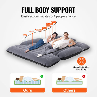 Truck Bed Air Mattress, For 6-6.5 Ft Full Size Truck Beds, Inflatable Air Mattress Camping Bed With 12V Air 2 Pillows, Carry Bag, For Chevrolet Silverado, Dodge Ram, Ford