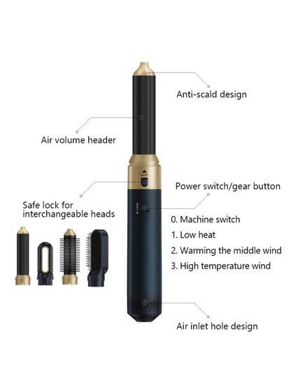 6-in-1 Interchangeable Curling Iron Set