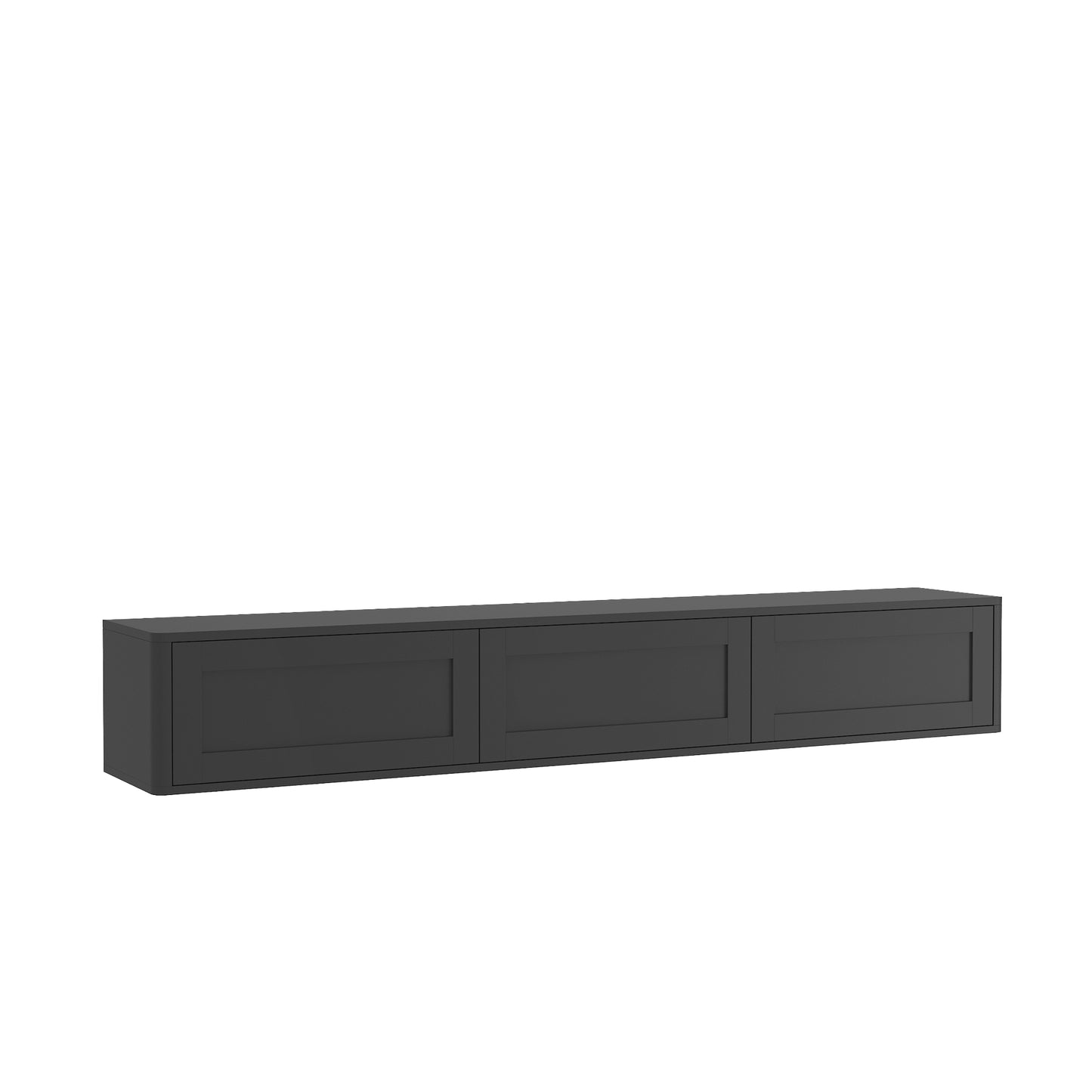 Floating TV Stand, Wall Mounted TV Shelf With Led Lights & Power Outlet,High Gloss TV Cabinet For Black Tv Stands For Living Room