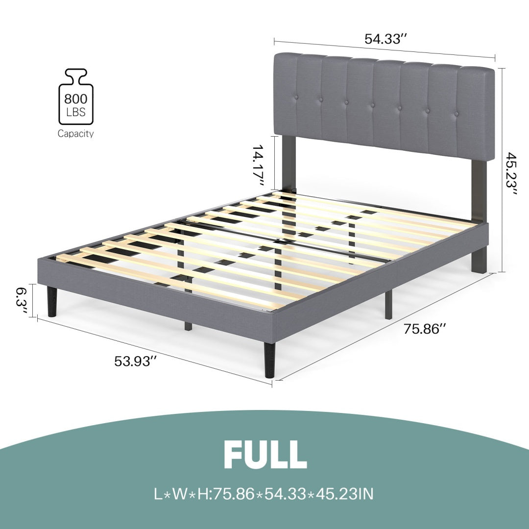 The Headboard Is Made Of Grey Sponge Soft Packaging, The Bed Board Is Wooden And The Bed Frame Is Iron