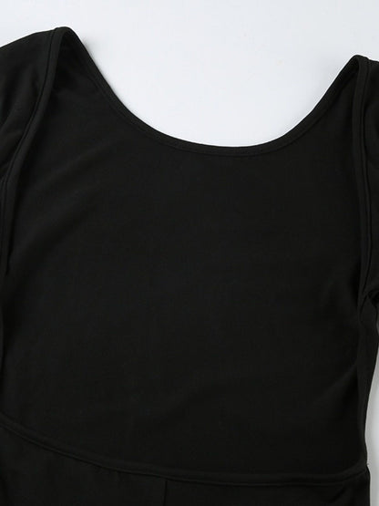 Long Sleeve Ruched Active Romper