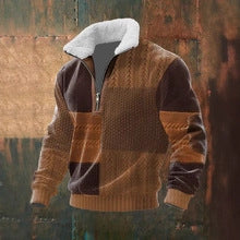 New Men's Casual Long-sleeve Hoodie With A Stand-up Collar And Zipper