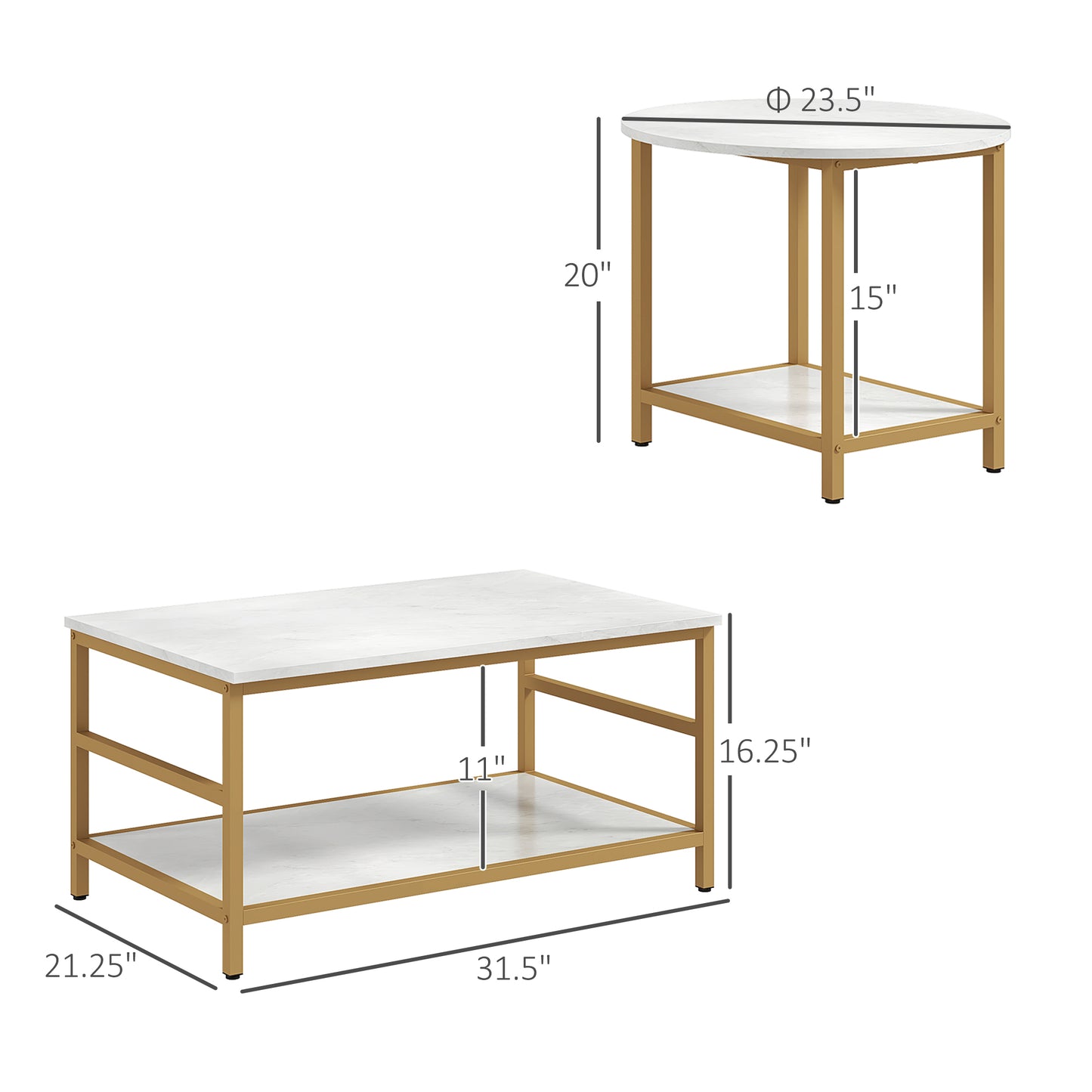 Coffee Tables Set of 2